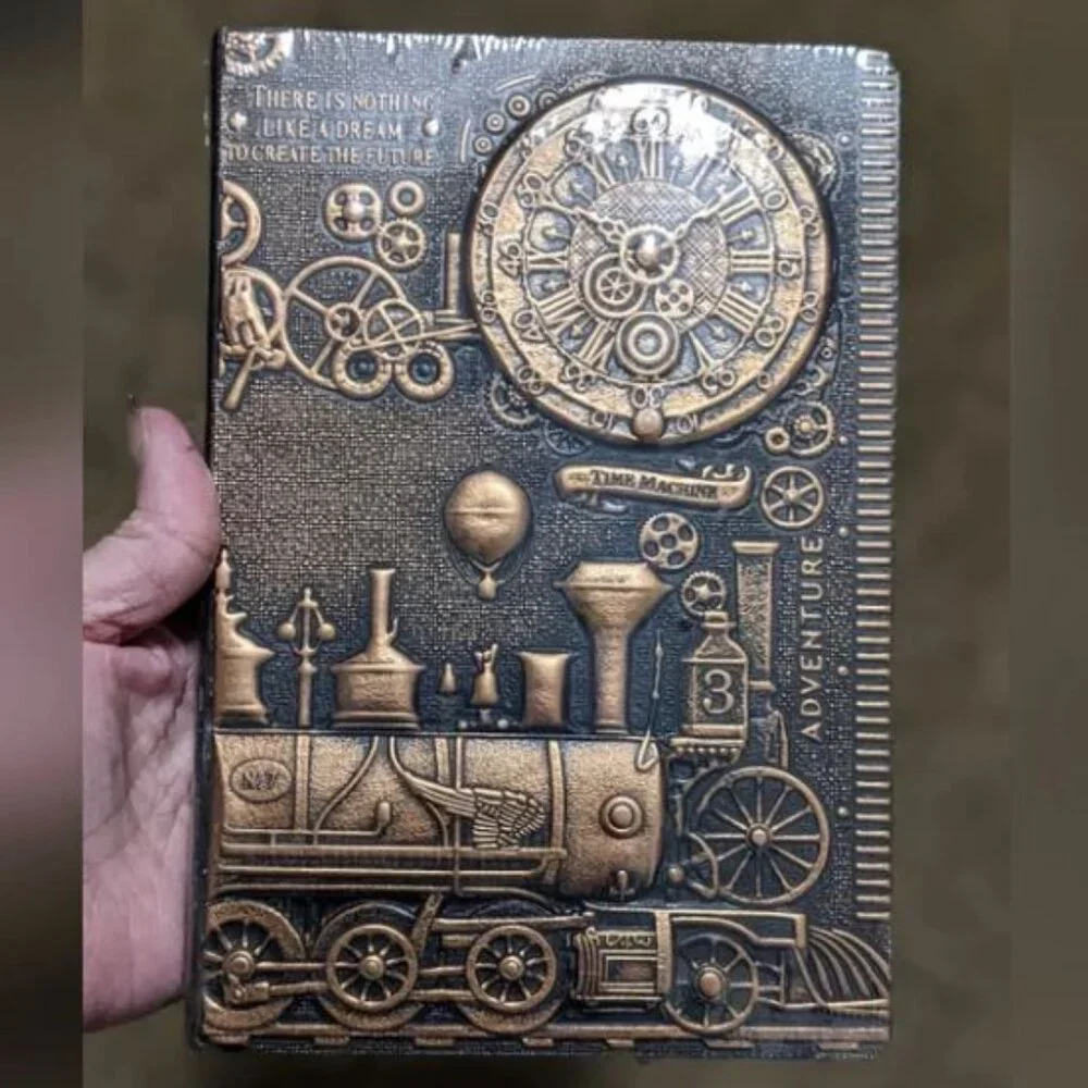 Copper Tone Train 3D Diary Notebook